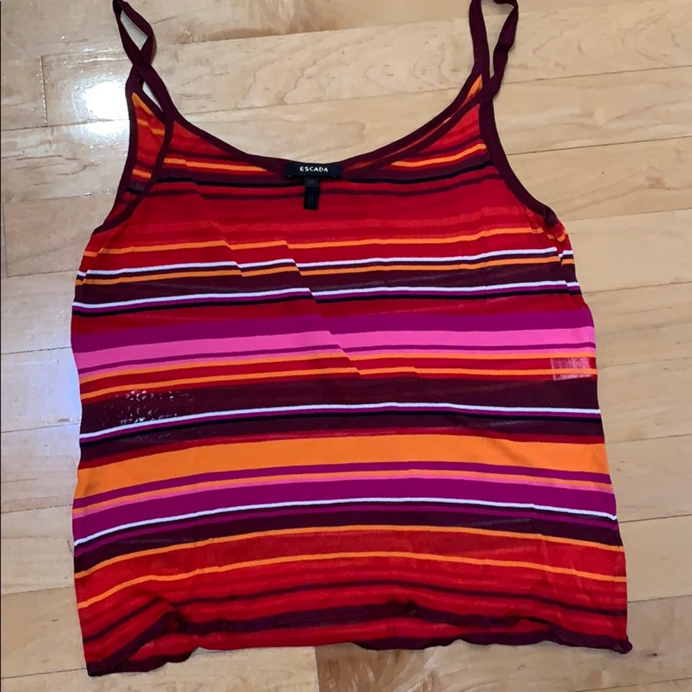 ESCADA WOMENS size 40 tank top multicolored